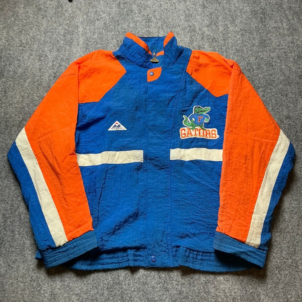 Vintage Apex One Florida Gators Windbreaker Jacket Mens Blue Orange 90s Large